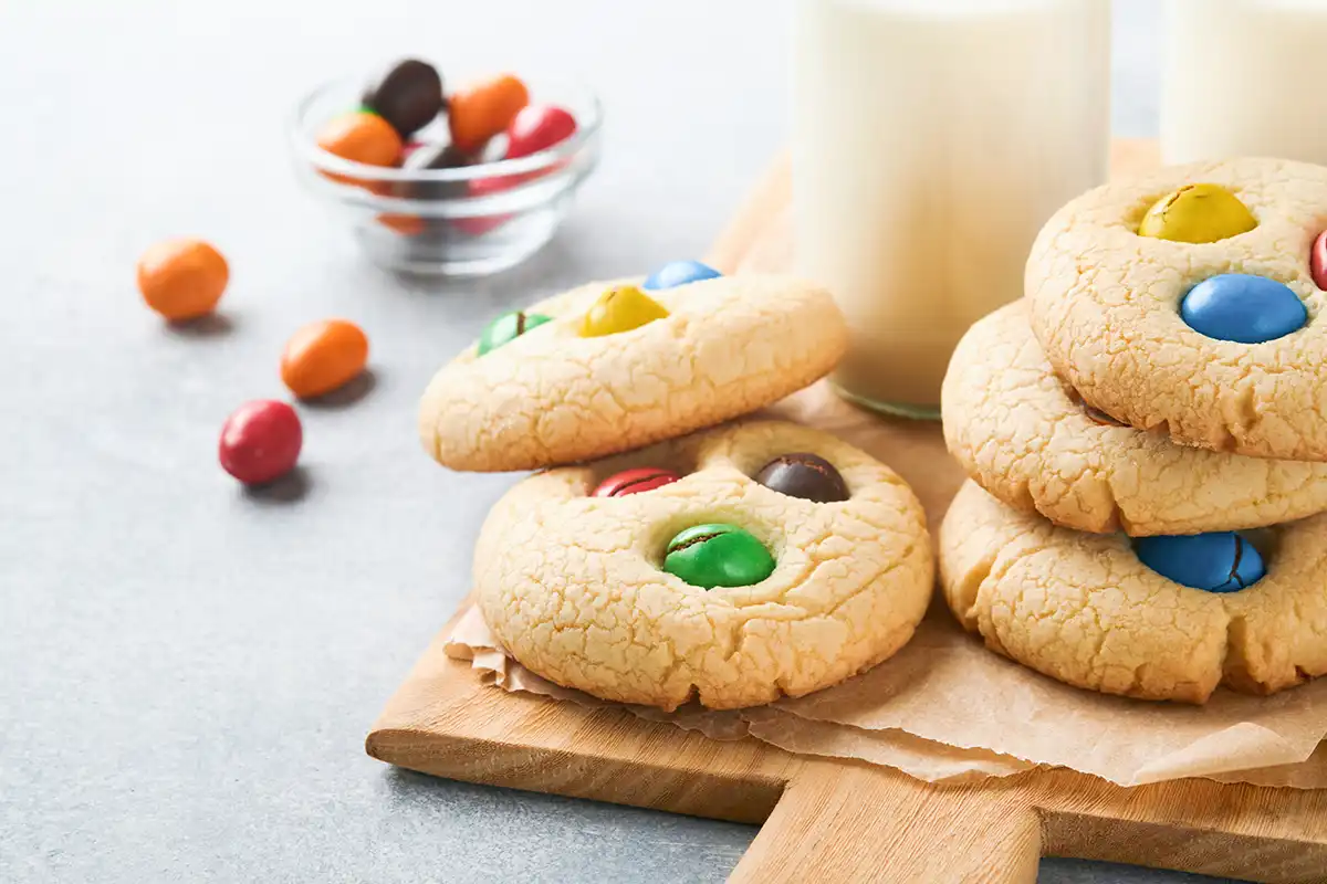 Soft-Baked-Sugar-Cookie-Recipe-with-Chocolate-Candy-Topping